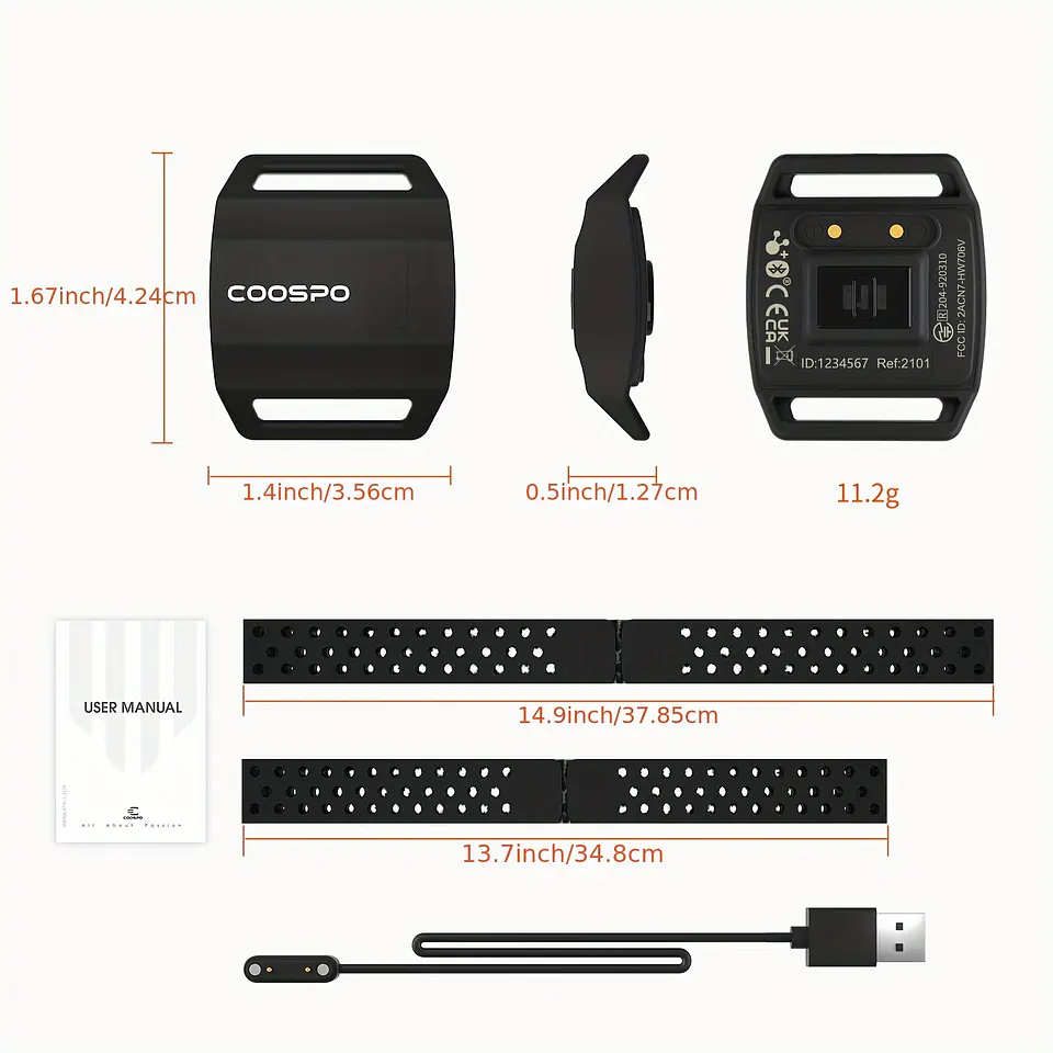 Braçadeira de Sensor de Monitorização de Fitness IP67 à Prova de Água, o Melhor Presente, Monitor de Frequência Cardíaca ANT Sem Fios para Corrida 3