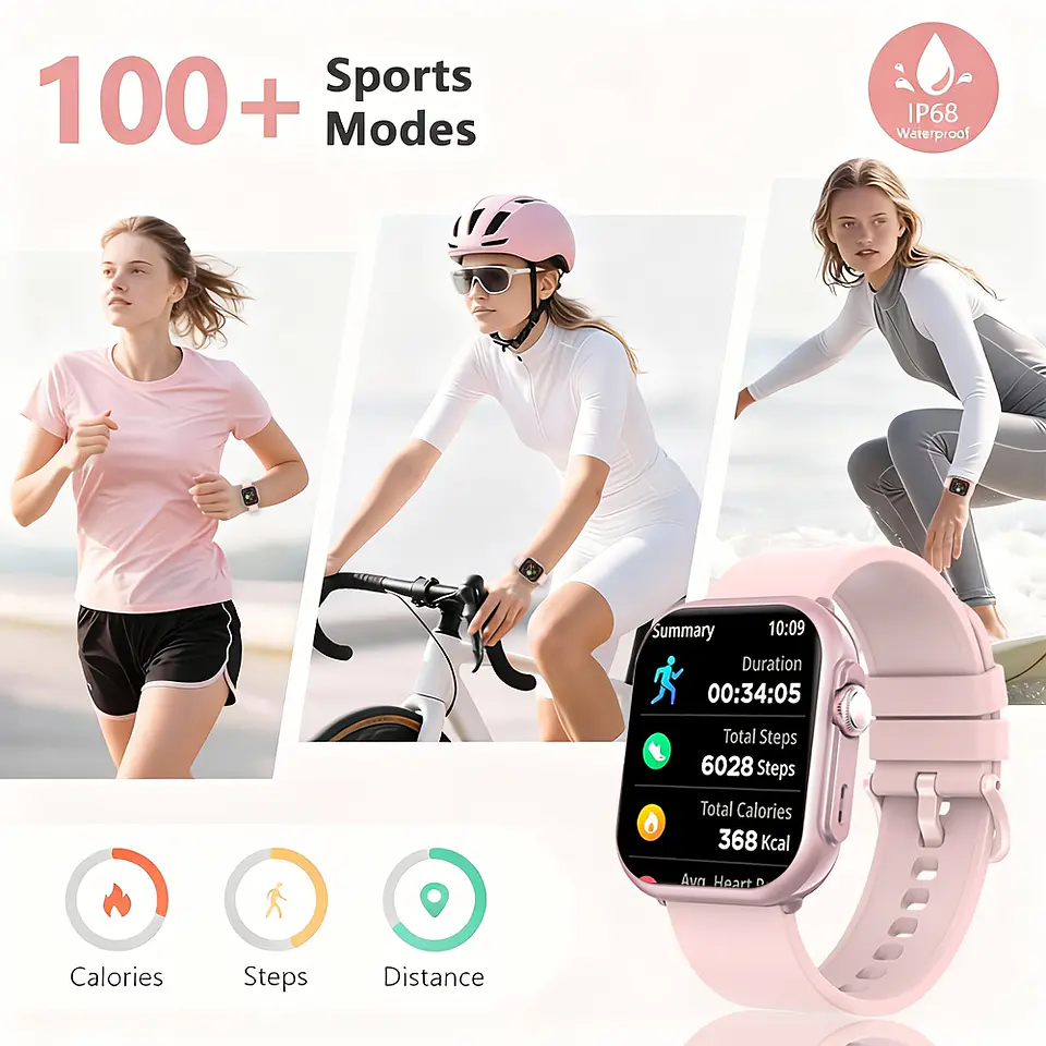 Relógio Inteligente para Homens e Mulheres: Compatível com iPhone e Android, com Chamadas BT, Monitorização do Sono, Resistência à Água IP68, Monitorização de Fitness com Mais de 1... 12