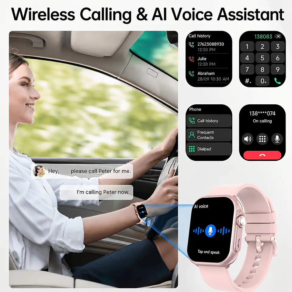 Relógio Inteligente para Homens e Mulheres: Compatível com iPhone e Android, com Chamadas BT, Monitorização do Sono, Resistência à Água IP68, Monitorização de Fitness com Mais de 1... 15