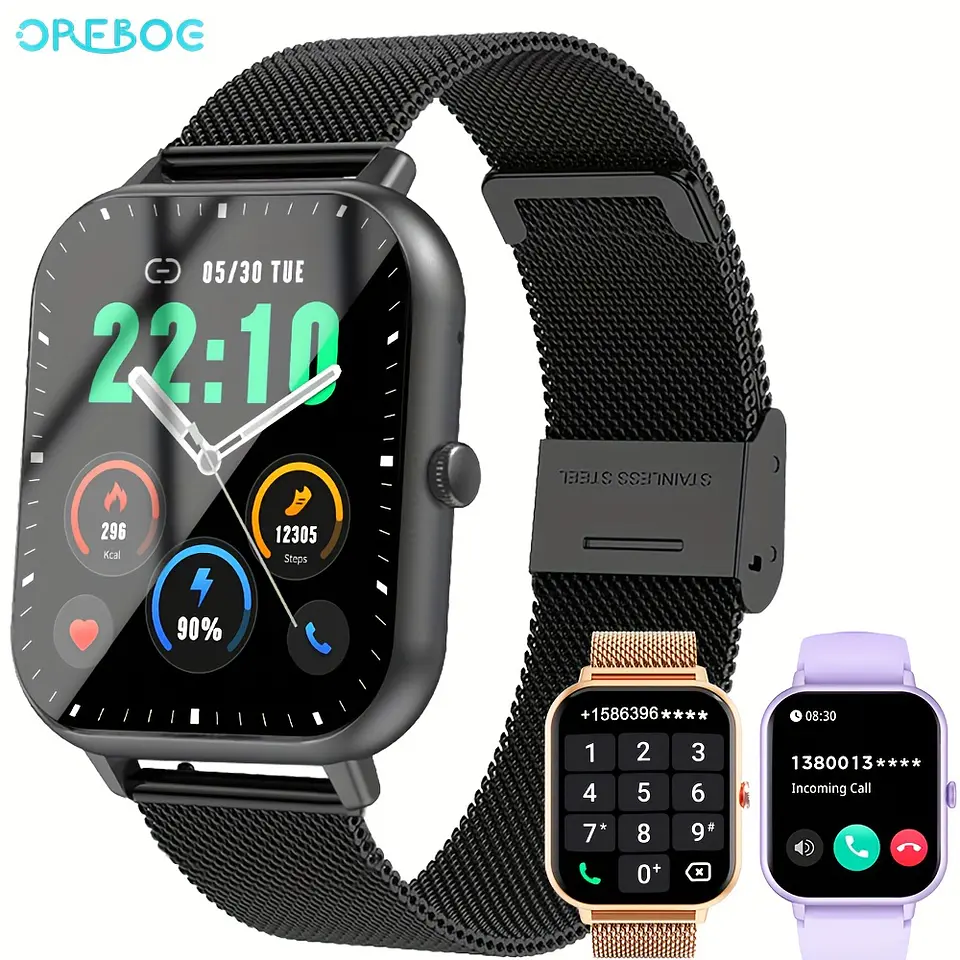 Smartwatch Compatível com Celulares Android/iOS, Monitor de Atividades Físicas com Tela Touchscreen Completa de 1,83", Controle de Voz, Mais de 100 Modos Esportivos, Contador de Pa... 1