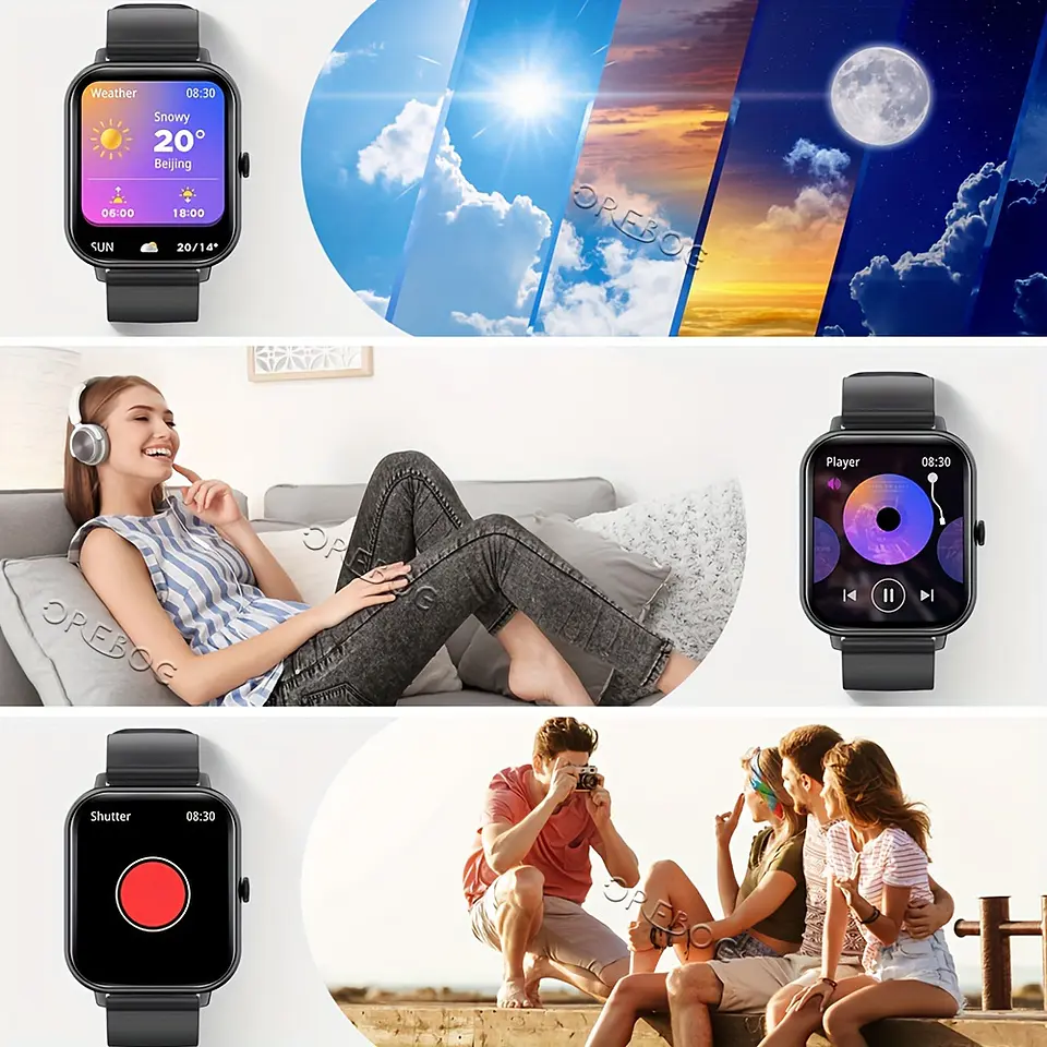 Smartwatch Compatível com Celulares Android/iOS, Monitor de Atividades Físicas com Tela Touchscreen Completa de 1,83", Controle de Voz, Mais de 100 Modos Esportivos, Contador de Pa... 16
