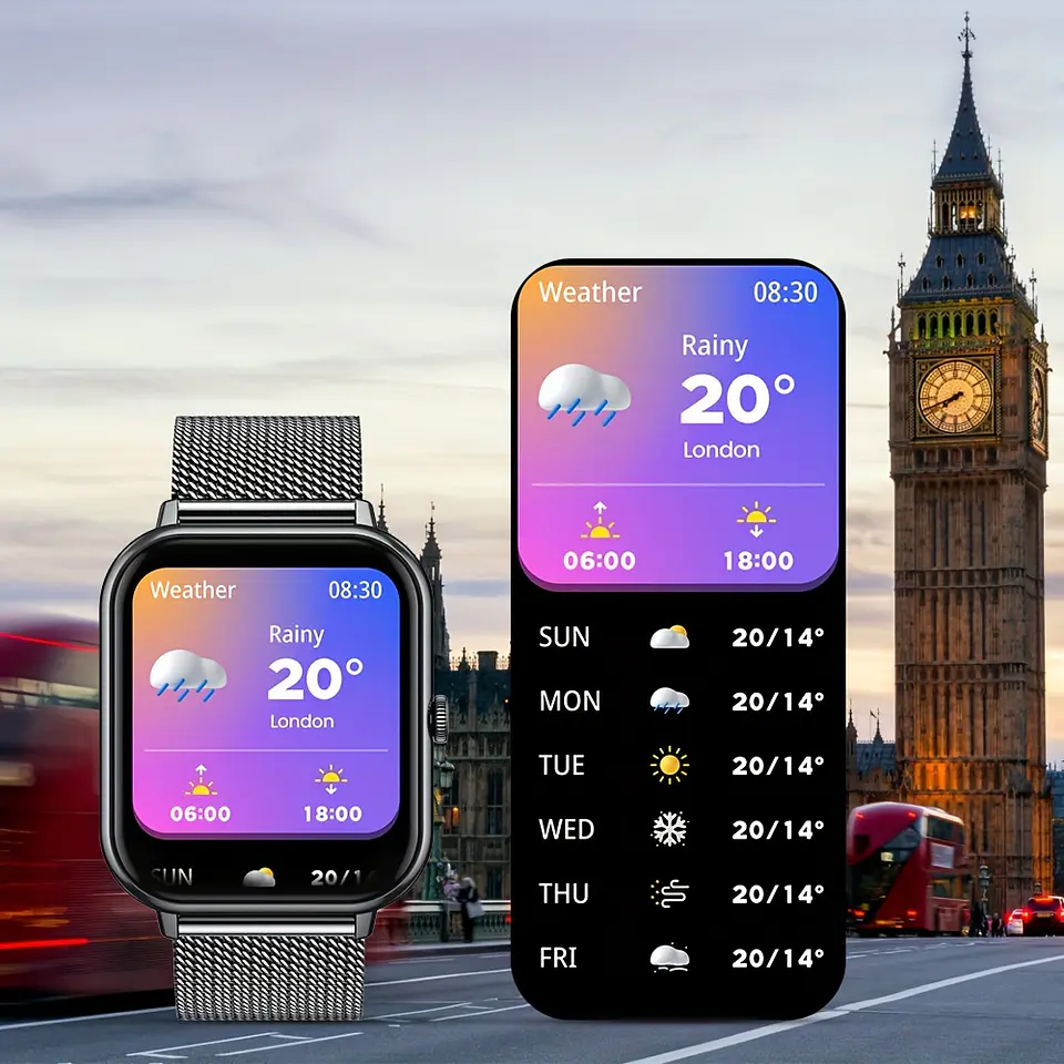 Smartwatch Compatível com Celulares Android/iOS, Monitor de Atividades Físicas com Tela Touchscreen Completa de 1,83", Controle de Voz, Mais de 100 Modos Esportivos, Contador de Pa... 19
