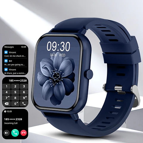 Smartwatch Pro Ecrã Total – Fitness Resistente à Água com Texto e Chamadas, Mais de 100 Modos de Exercício, Pedómetro, Distância e Calorias, Compatível com Android e Telemóvel