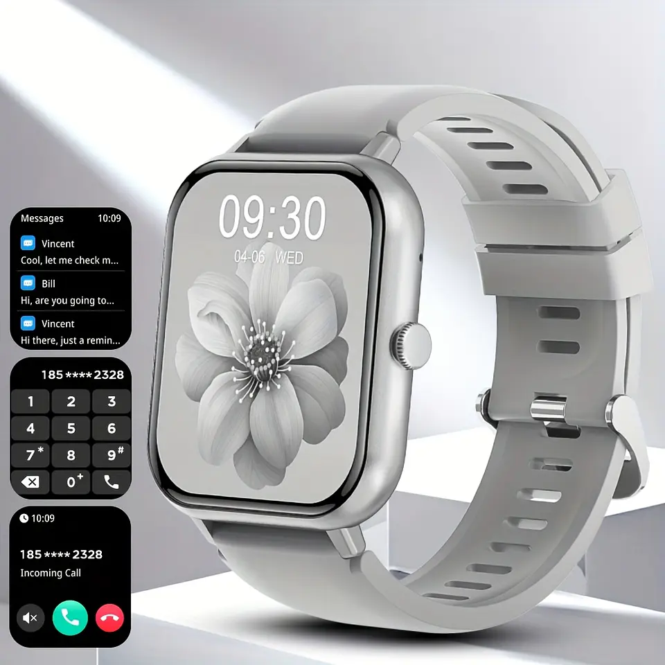 Smartwatch Pro Ecrã Total – Fitness Resistente à Água com Texto e Chamadas, Mais de 100 Modos de Exercício, Pedómetro, Distância e Calorias, Compatível com Android e Telemóvel 4