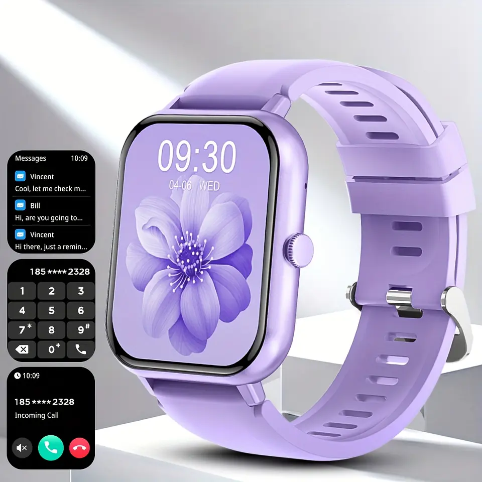 Smartwatch Pro Ecrã Total – Fitness Resistente à Água com Texto e Chamadas, Mais de 100 Modos de Exercício, Pedómetro, Distância e Calorias, Compatível com Android e Telemóvel 5