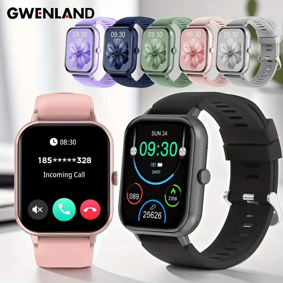 Smartwatch Pro Ecrã Total – Fitness Resistente à Água com Texto e Chamadas, Mais de 100 Modos de Exercício, Pedómetro, Distância e Calorias, Compatível com Android e Telemóvel 8