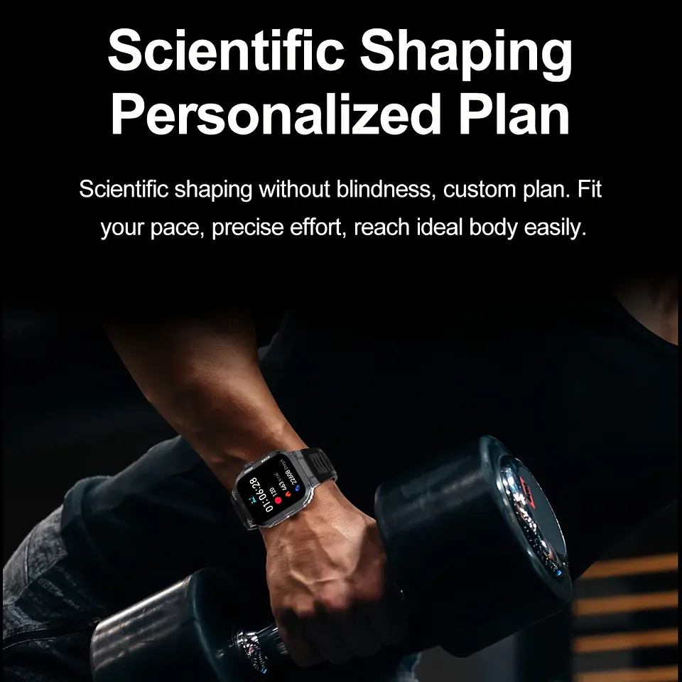 Relógio Inteligente Desportivo Outdoor Masculino com Lanterna LED, Ecrã de Alta Definição de 1,91", Suporta Chamadas Sem Fios, Notificações de Mensagens, À Prova de Água, 100 Modos... 9