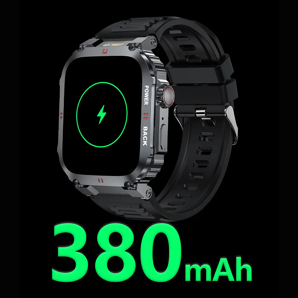 Relógio Inteligente Desportivo Outdoor Masculino com Lanterna LED, Ecrã de Alta Definição de 1,91", Suporta Chamadas Sem Fios, Notificações de Mensagens, À Prova de Água, 100 Modos... 11