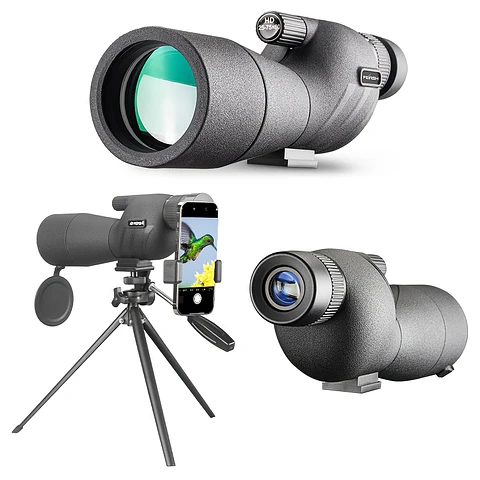 Kit de Lente de Observação HD 25-75x60, Lente Objetiva de 60 mm, Ideal para Campismo, Observação de Aves e Vida Selvagem a Longa Distância, Tiro ao Alvo e Identificação de Objetivo...