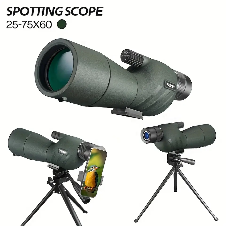 Kit de Lente de Observação HD 25-75x60, Lente Objetiva de 60 mm, Ideal para Campismo, Observação de Aves e Vida Selvagem a Longa Distância, Tiro ao Alvo e Identificação de Objetivo... 5