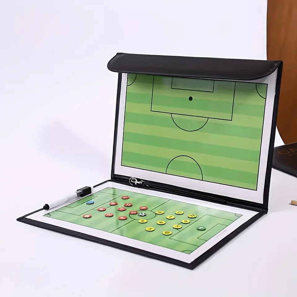 Quadro Tático de Futebol Magnético e Apagável – Quadro de Treino Portátil e Dobrável com Marcadores Magnéticos 3
