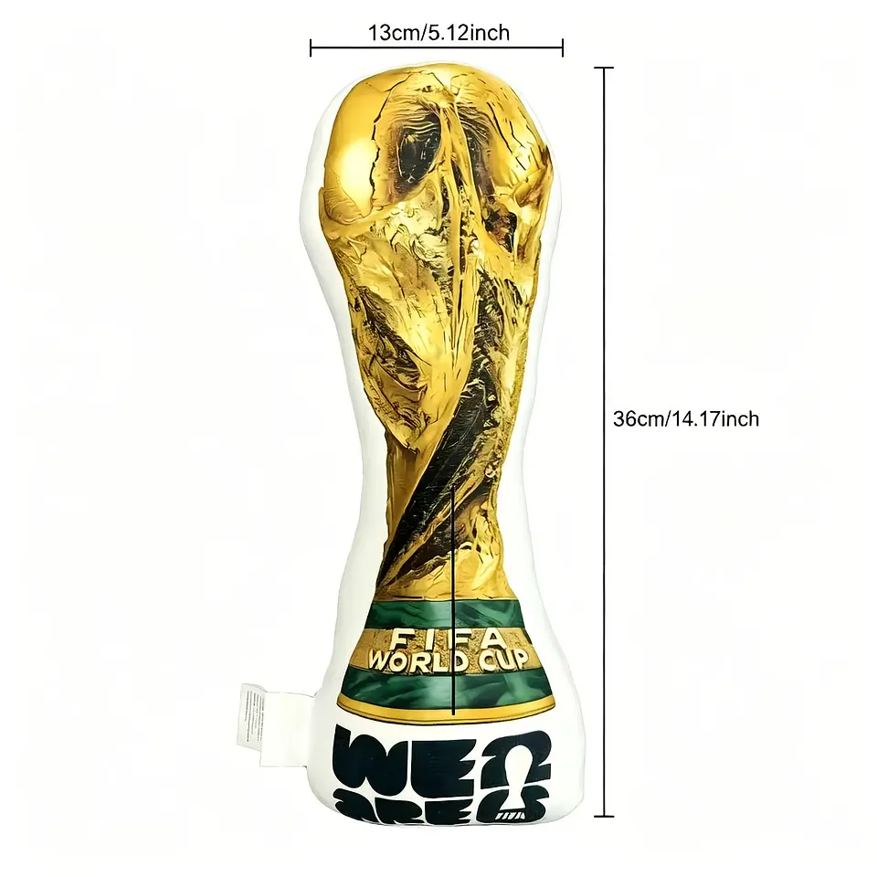 Almofada Mascote da Copa do Mundo 2026 – Almofada Troféu Hércules, Almofada Nova de Alta Qualidade, Ultramacia, Ideal para Eventos Esportivos, Presentes e Lembrancinhas de Festa 5