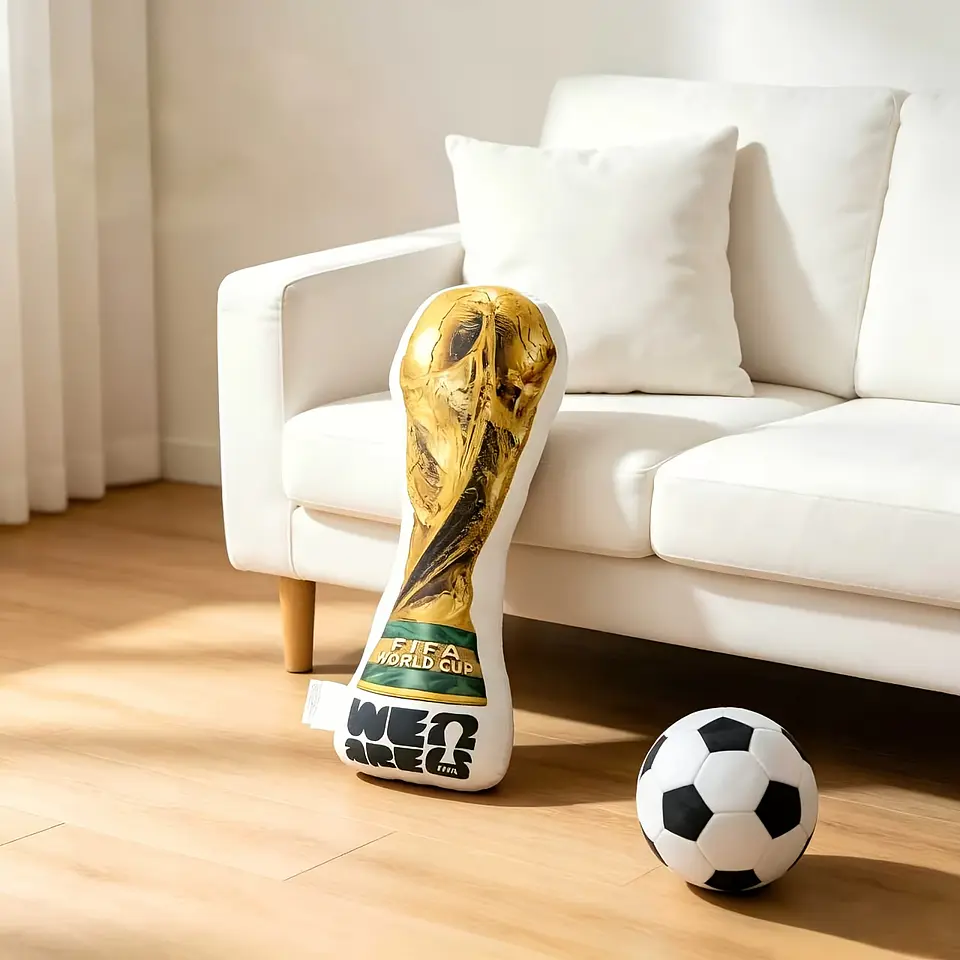 Almofada Mascote da Copa do Mundo 2026 – Almofada Troféu Hércules, Almofada Nova de Alta Qualidade, Ultramacia, Ideal para Eventos Esportivos, Presentes e Lembrancinhas de Festa 6
