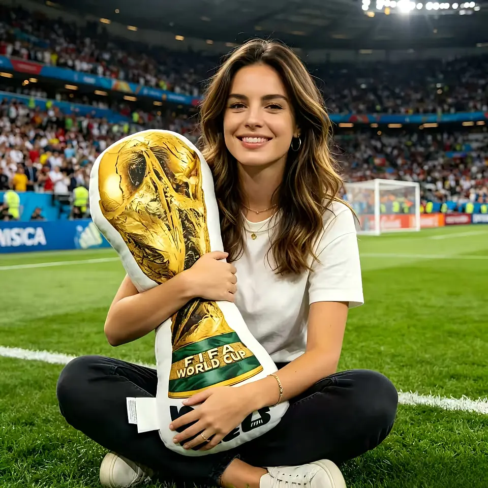 Almofada Mascote da Copa do Mundo 2026 – Almofada Troféu Hércules, Almofada Nova de Alta Qualidade, Ultramacia, Ideal para Eventos Esportivos, Presentes e Lembrancinhas de Festa 2