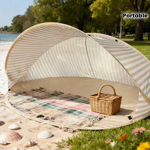 Tenda de Praia Pop-Up 2 Pessoas | Montagem Rápida em 2 Segundos