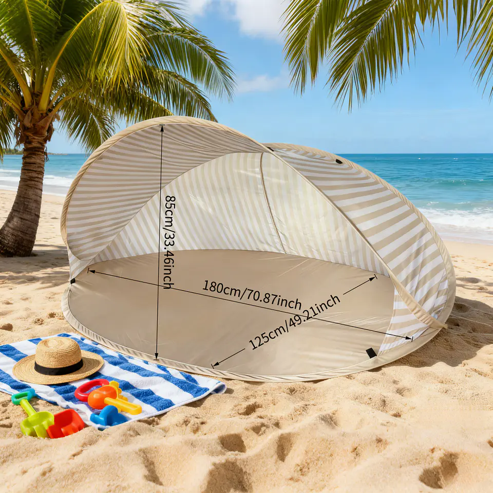 Tenda de Praia Pop-Up 2 Pessoas | Montagem Rápida em 2 Segundos 2