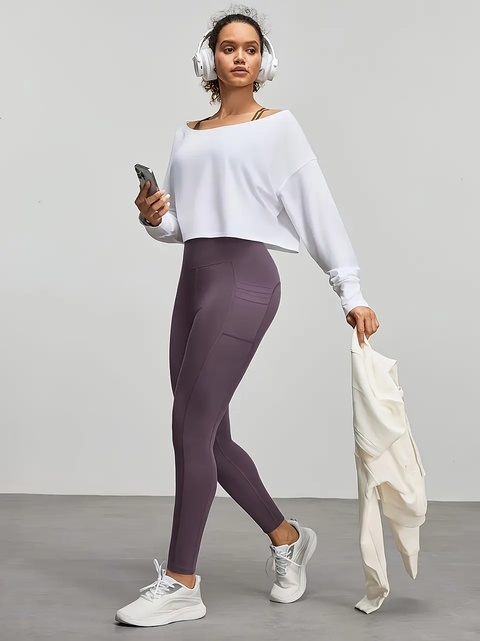 Leggings de Cintura Alta com Bolsos | Efeito Levanta-Bumbum para Corrida e Ginásio  6