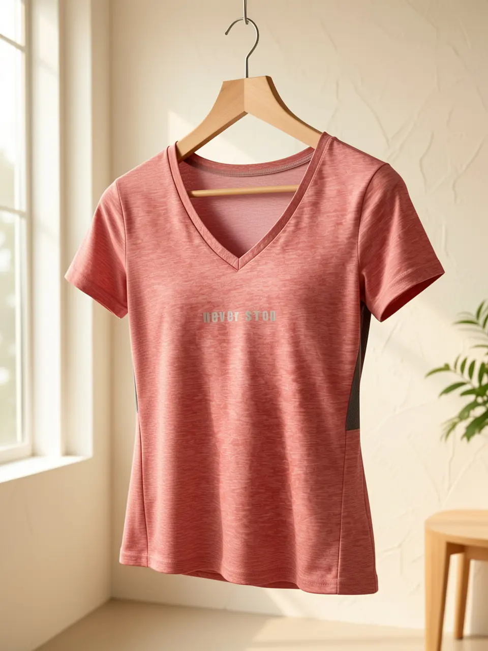 Camiseta de Secagem Rápida com Decote em V | Yoga e Academia 11