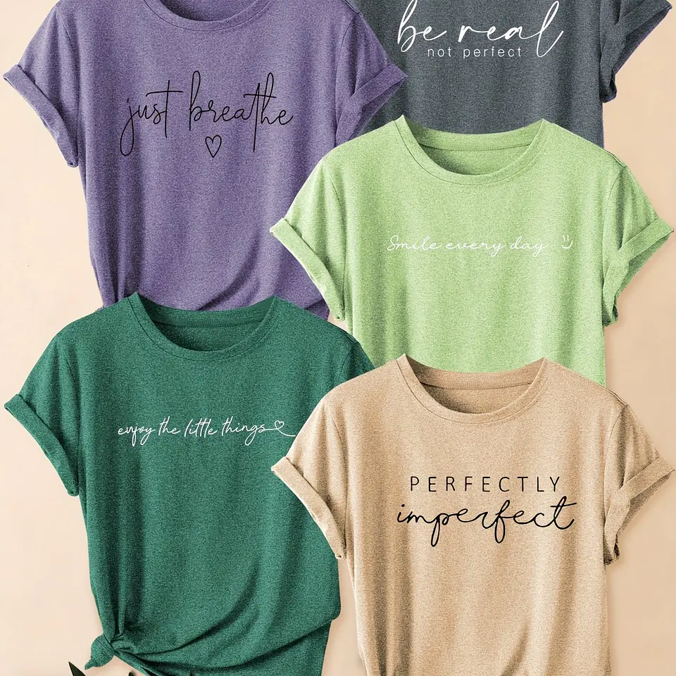 Conjunto 5 T-shirts Femininas | Preto e Branco com Estampas Retro Modernas  8
