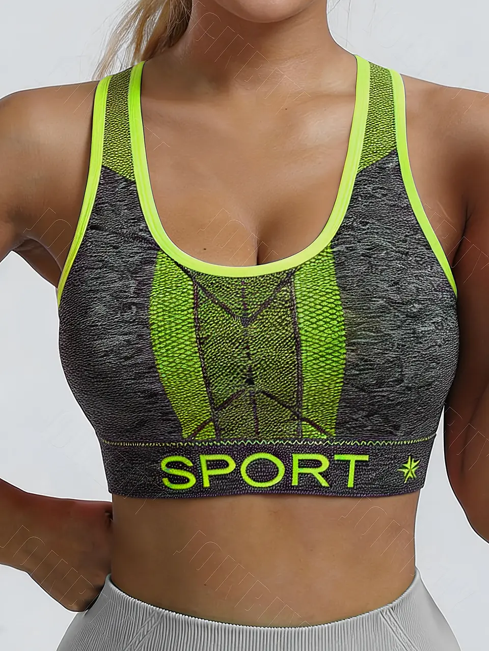 Sutiã Desportivo Sem Costura e Cobertura Total para Corrida e Yoga 8