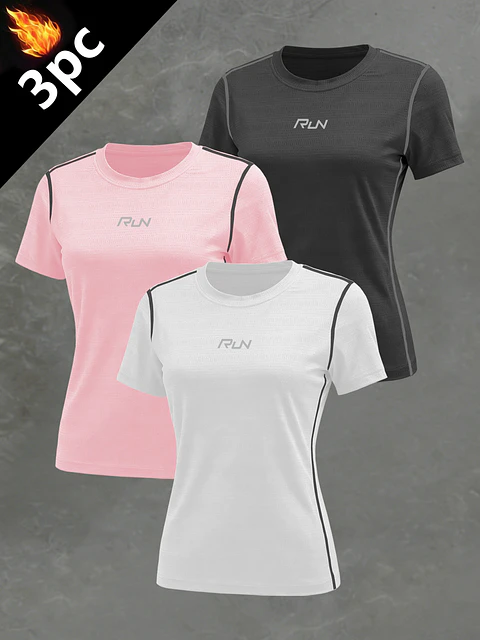 Conjunto 3 Camisetas Desportivas para Verão