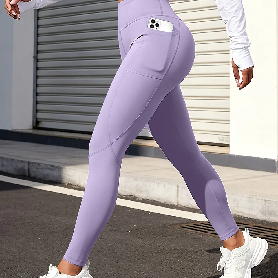 Leggings de Yoga Cintura Alta com Bolsos | Efeito Naked Sensation para Treino  13