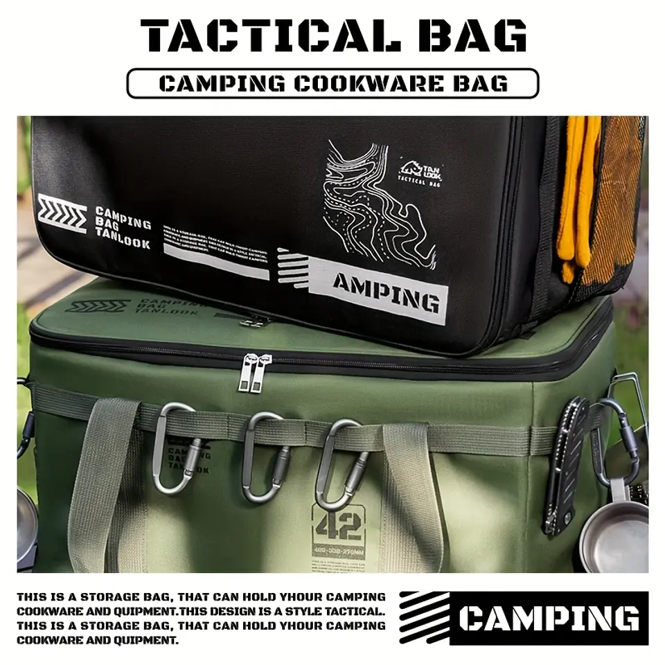 Bolsa de Armazenamento para Equipamento de Campismo | Estojo Utilitário para Utensílios de Cozinha 6