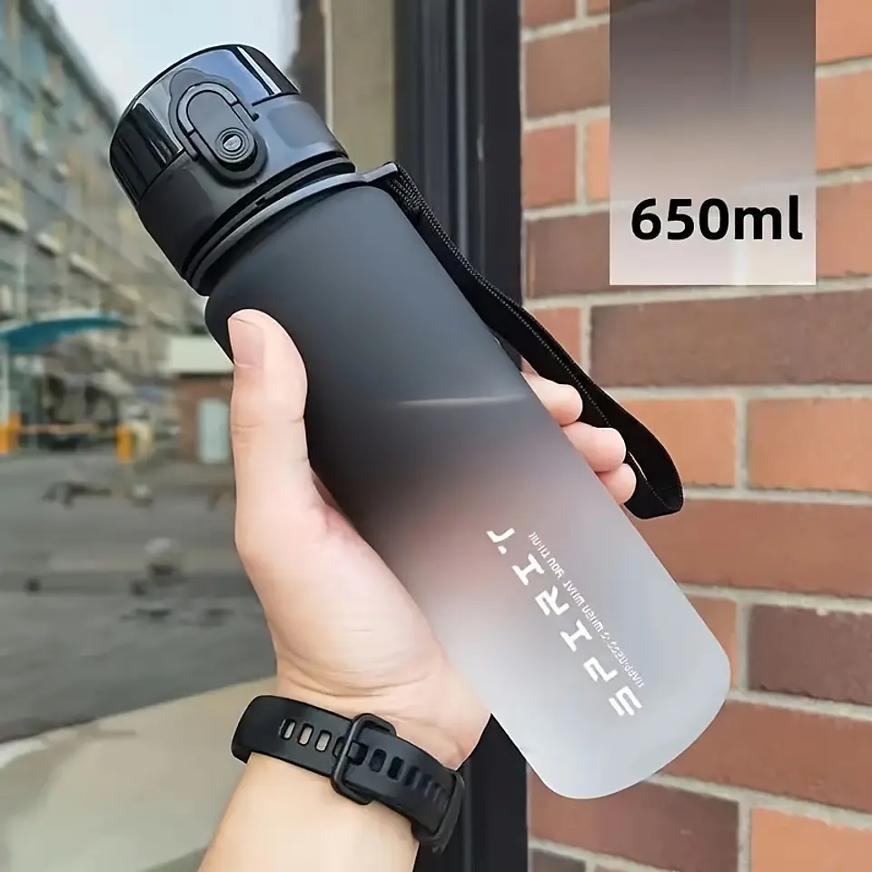 Garrafa de Água Desportiva com Design Flip | 650ml/1L com Cor Gradiente 3