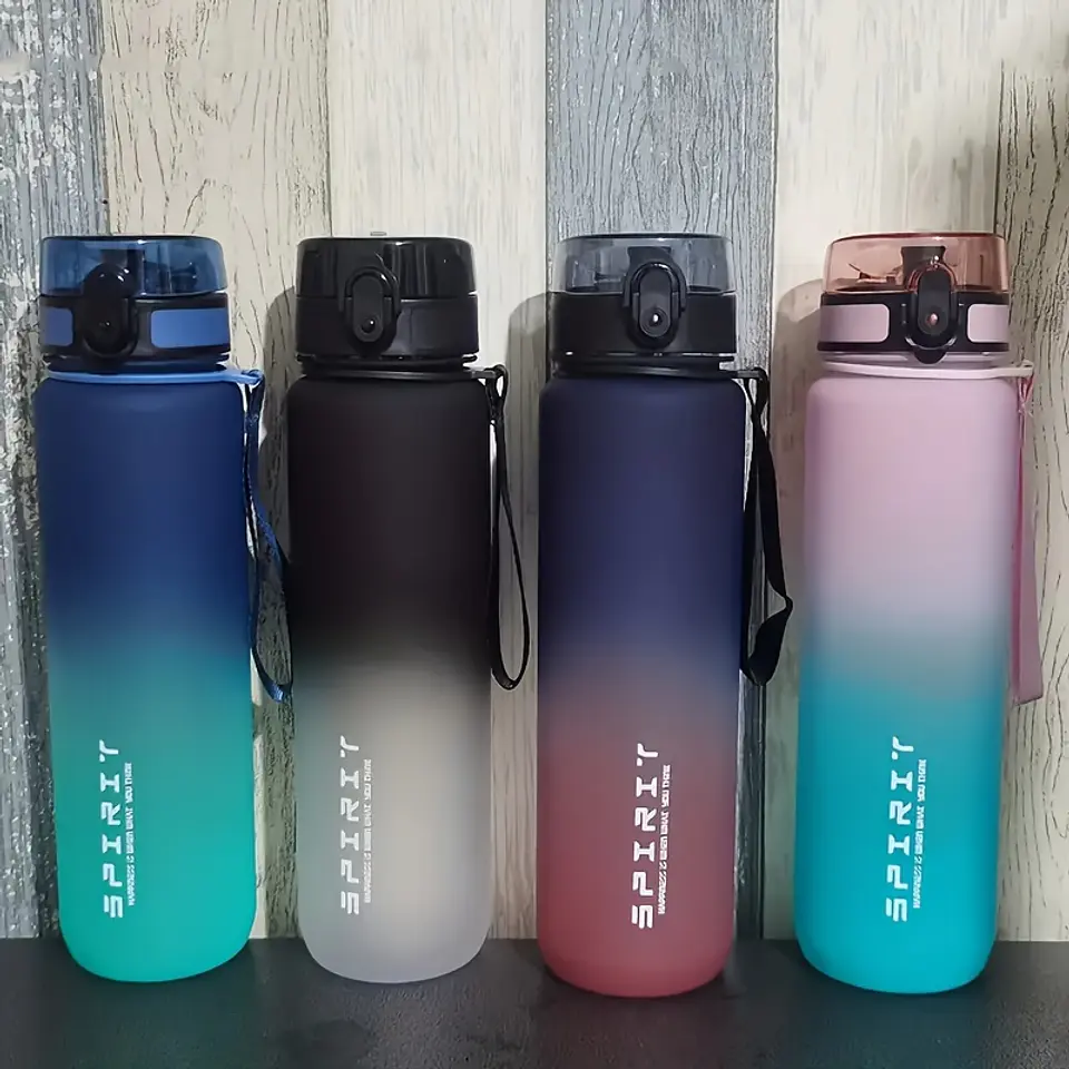 Garrafa de Água Desportiva com Design Flip | 650ml/1L com Cor Gradiente 6