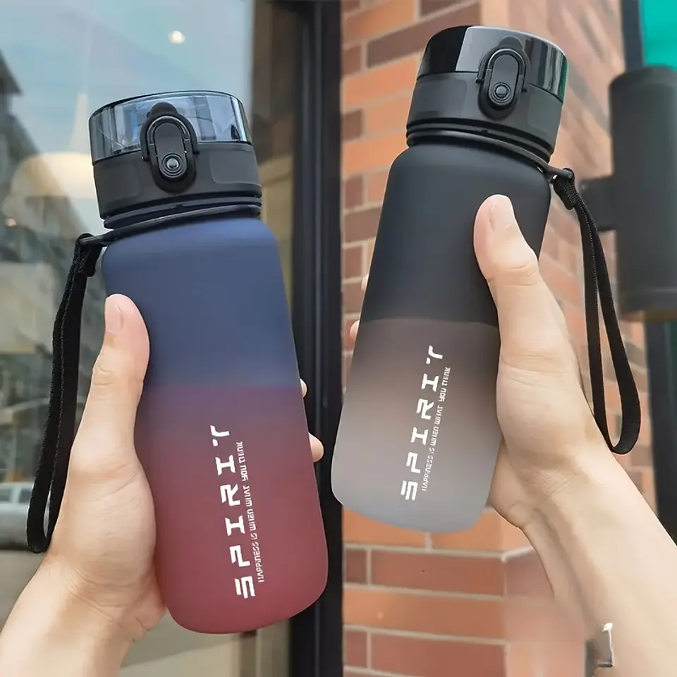 Garrafa de Água Desportiva com Design Flip | 650ml/1L com Cor Gradiente 12