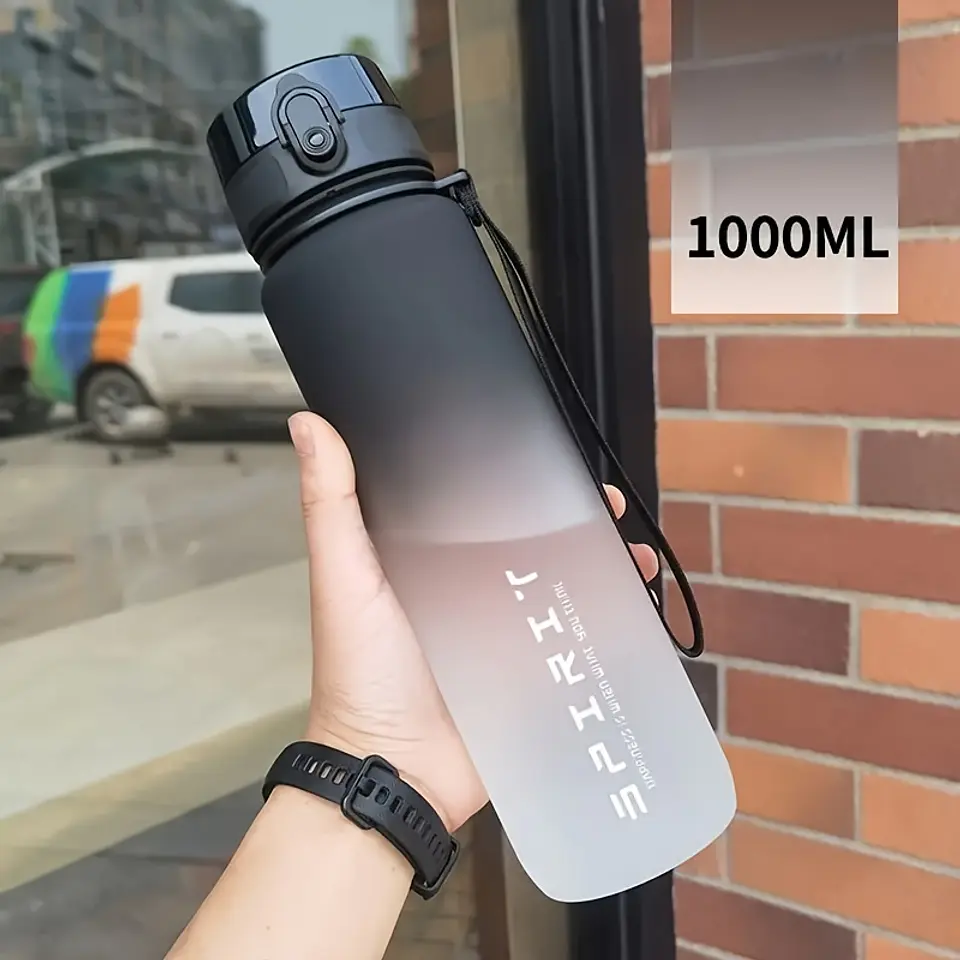 Garrafa de Água Desportiva com Design Flip | 650ml/1L com Cor Gradiente 15