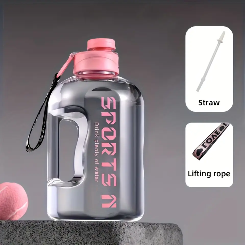 Garrafa de Água Desportiva 1700ml com Canudo | Material PC e Tampa com Palhinha 2