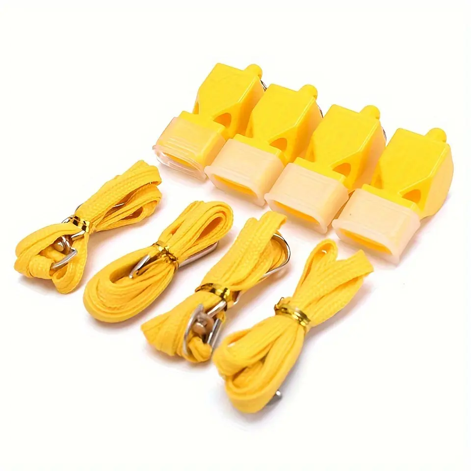 Conjunto de 4 Apitos Profissionais com Cordão | Para Treinos de Basquetebol, Futebol e Mais  3