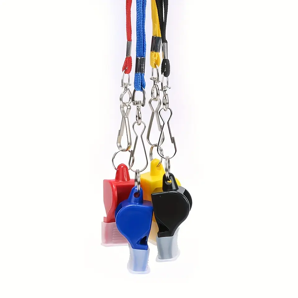 Conjunto de 4 Apitos Profissionais com Cordão | Para Treinos de Basquetebol, Futebol e Mais  11