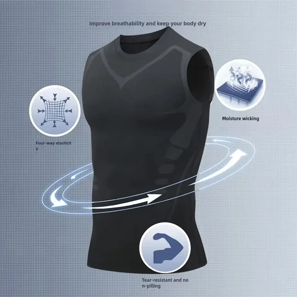 Camiseta Regata de Compressão GENDAWAY | Top Fitness sem Mangas para Academia 3
