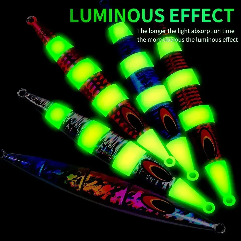 Isco Vertical 200g | Afundamento Lento e Efeito Luminoso para Pesca de Mar 4