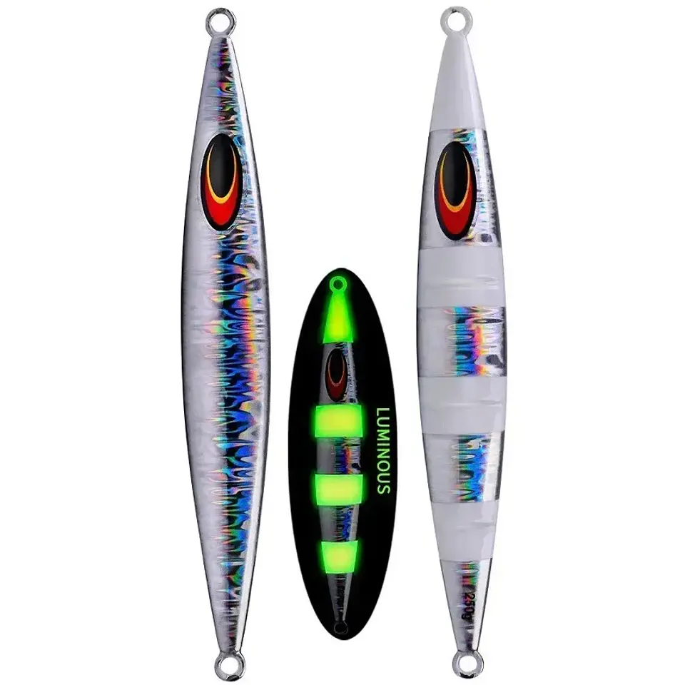Isco Vertical 200g | Afundamento Lento e Efeito Luminoso para Pesca de Mar 12