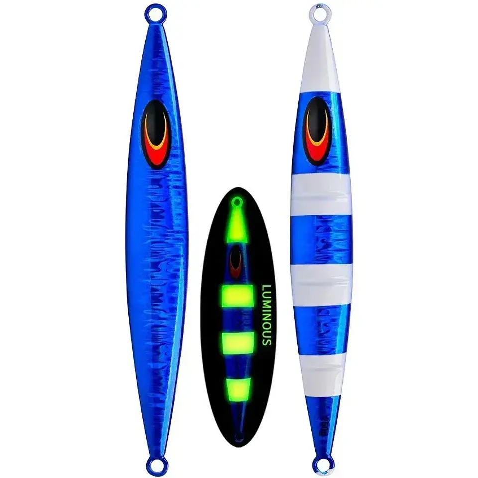 Isco Vertical 200g | Afundamento Lento e Efeito Luminoso para Pesca de Mar 13