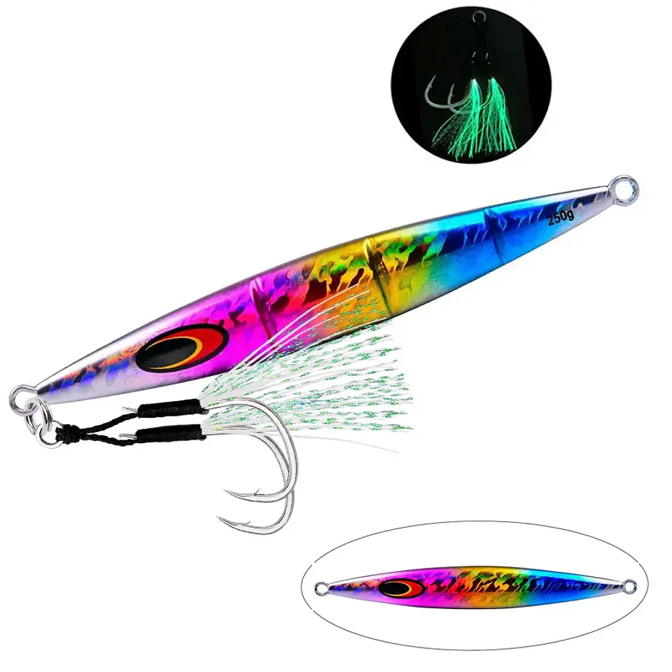 Isco Vertical 200g | Afundamento Lento e Efeito Luminoso para Pesca de Mar 18