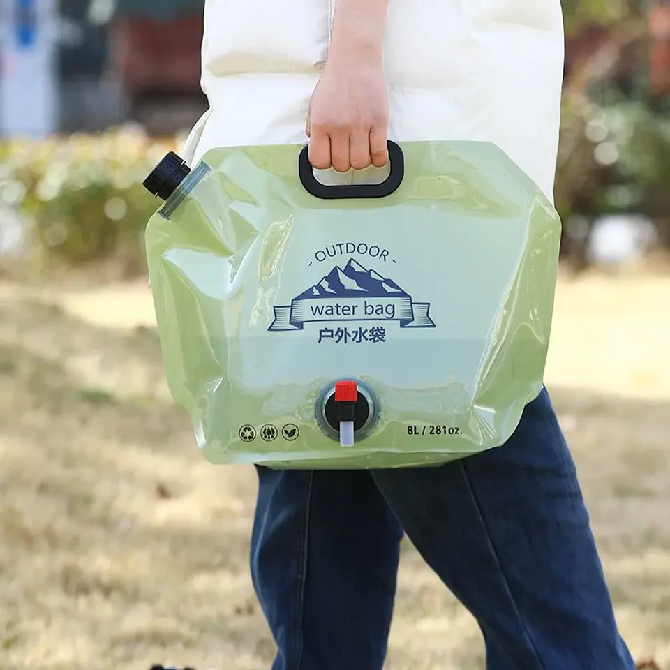 Bolsa de Água Portátil Dobrável com Torneira | Grande Capacidade para Campismo e Montanhismo 2