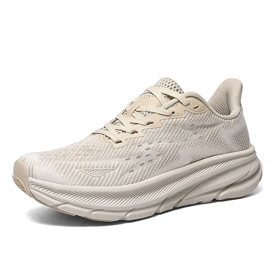 Tênis de corrida masculino de luxo para casal, tênis ao ar livre, amortecimento, malha respirável, fora de estrada, treinador, sapatos de corrida antiderrapantes, moda 5