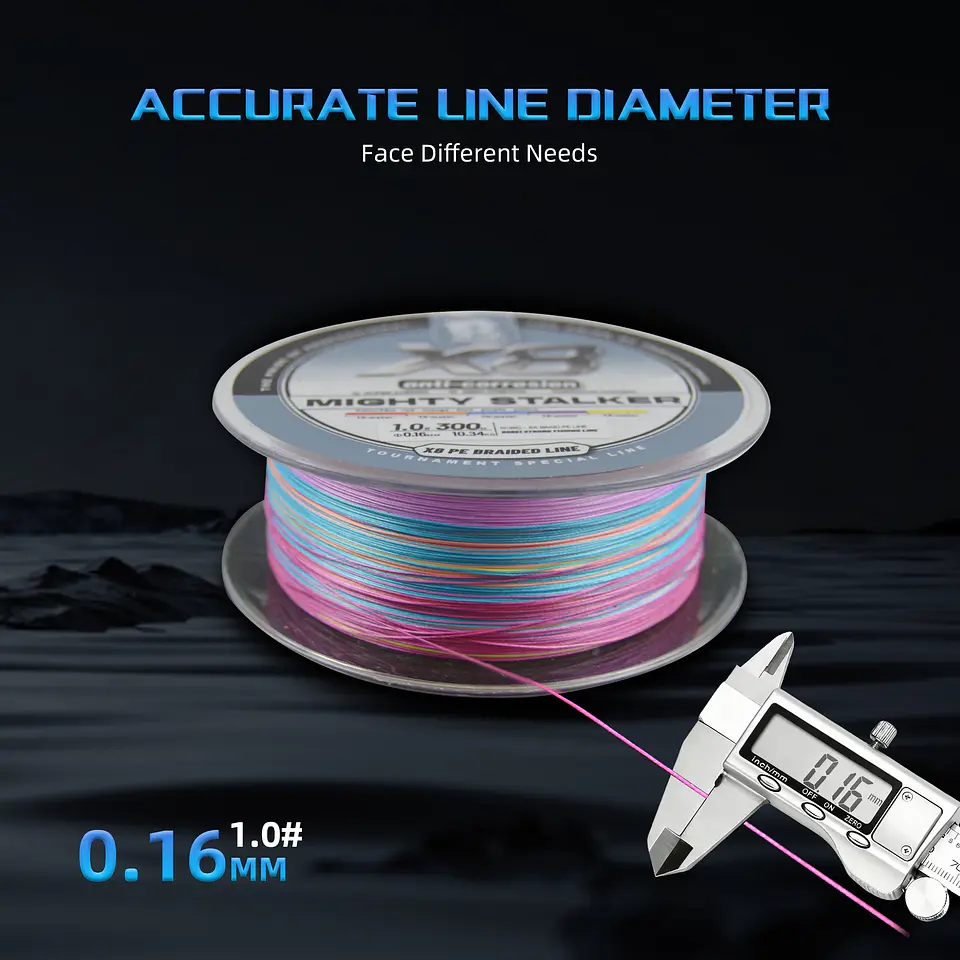 Linha de Pesca Trançada ROBEI 300M | 8 Tranças Super Forte para Água Salgada 4