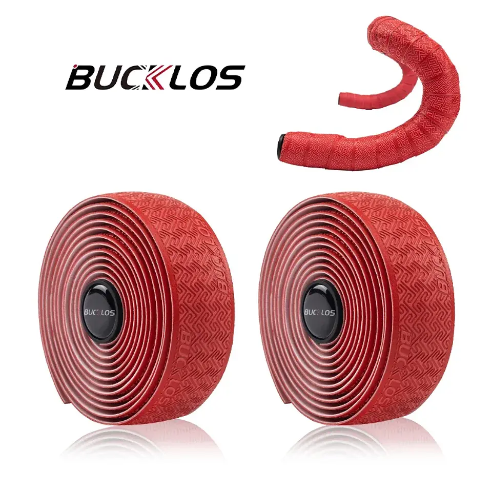 Fitas para Guiador de Bicicleta BUCKLOS em PU | Absorção de Impactos e Antiderrapantes 9
