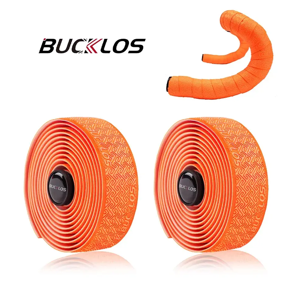 Fitas para Guiador de Bicicleta BUCKLOS em PU | Absorção de Impactos e Antiderrapantes 11