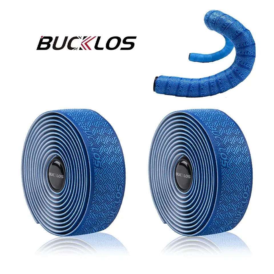 Fitas para Guiador de Bicicleta BUCKLOS em PU | Absorção de Impactos e Antiderrapantes 12