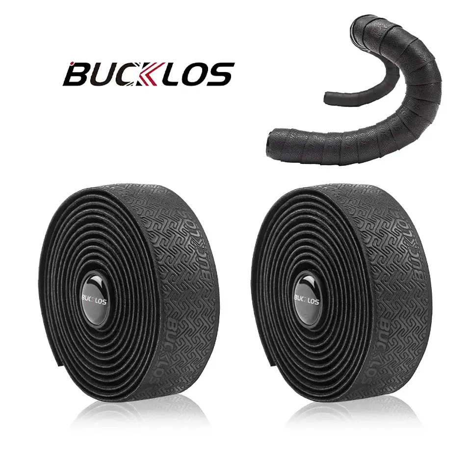Fitas para Guiador de Bicicleta BUCKLOS em PU | Absorção de Impactos e Antiderrapantes 14