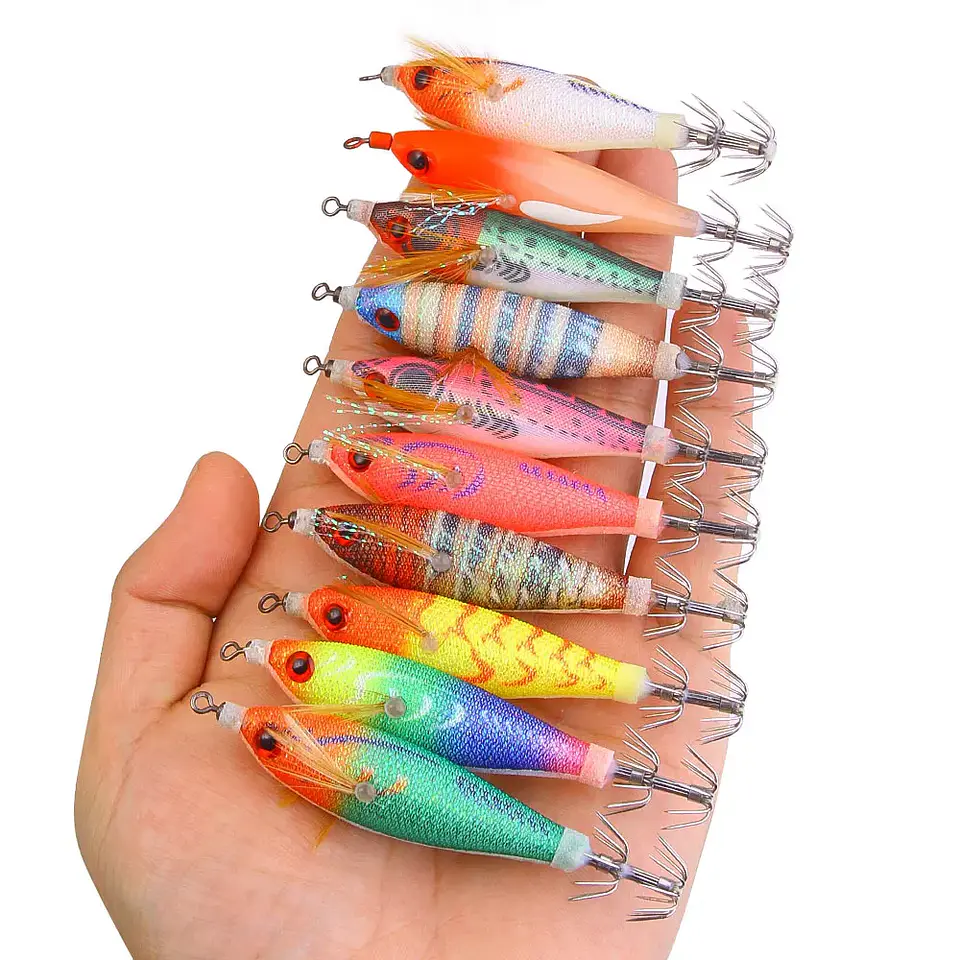 Kit 10 Jigs de Lula Luminosos | 8 cm e 5,8 g para Pesca de Choco e Lula 4