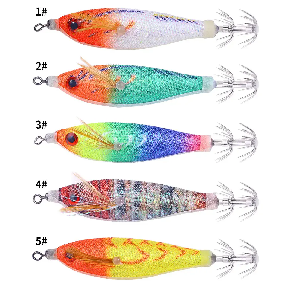 Kit 10 Jigs de Lula Luminosos | 8 cm e 5,8 g para Pesca de Choco e Lula 5