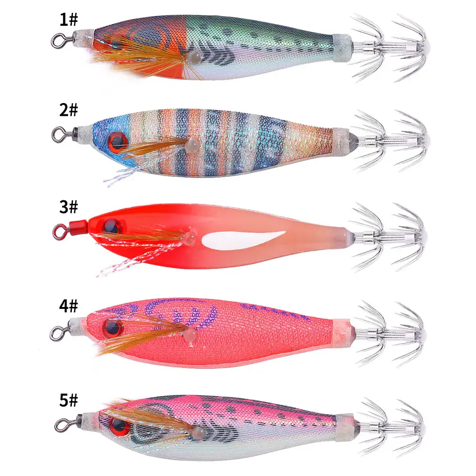 Kit 10 Jigs de Lula Luminosos | 8 cm e 5,8 g para Pesca de Choco e Lula 6