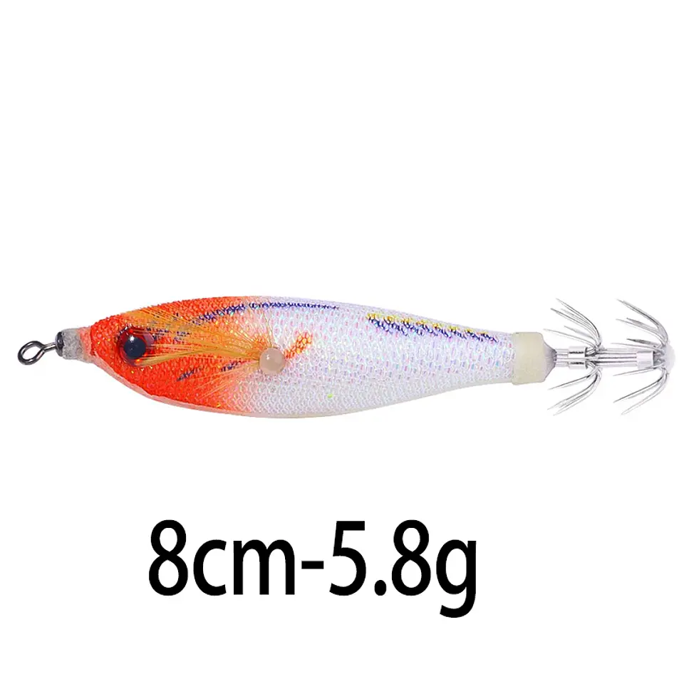 Kit 10 Jigs de Lula Luminosos | 8 cm e 5,8 g para Pesca de Choco e Lula 12